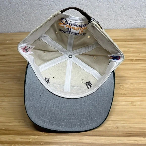 New Era Super Bowl XXX 1996 Vintage Hat Steelers vs Cowboys Cream Green 90s OSFA - Picture 6 of 8